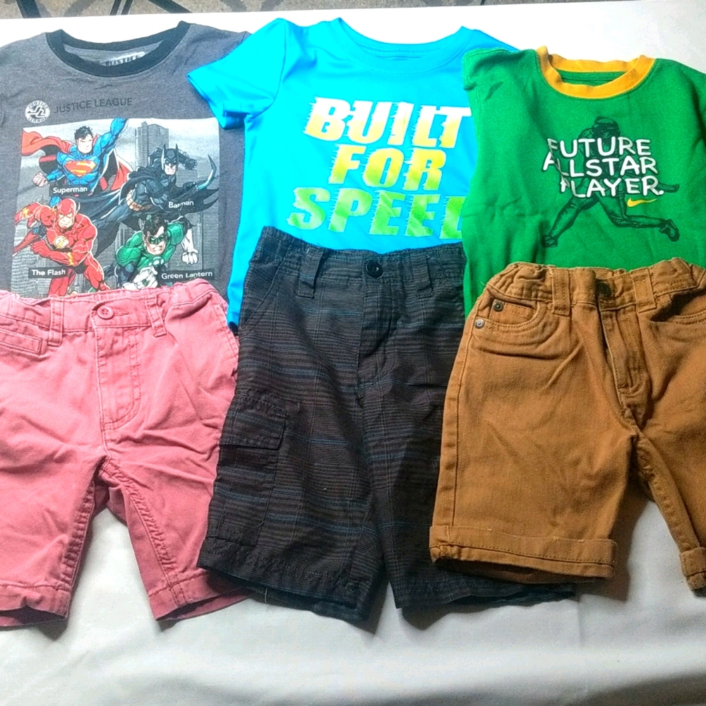 4T shirts & shorts sets lot of 3 outfits